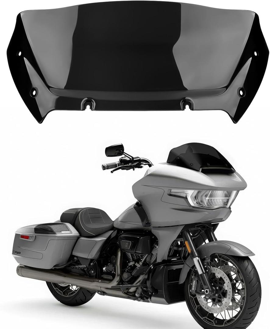 9" Windshield, Windscreen Air Deflector Compatible for Harley Road Glide CVO FLTRXSE 2023-2024(Black)