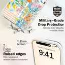 for iPhone 16 Case [Military-Grade Drop Protection/Uplifting Soft TPU Protective/Camera Protection/for Women & Girls]-Vibrant Yellow Motivational Travel Collage with Teddy Bear