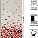 Pink Red Love Heart Hand Towels Pack of 2 Happy Valentine's Day Fingertip Towels Sweet Romantic Love Holiday Bathroom Towels Soft Fast Drying Face Towel for Kitchen Spa Gym 28.3x14.4 Inch