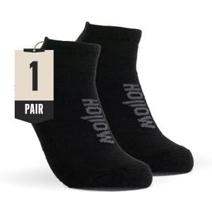HOLLOW Alpaca No Show Socks for Men & Women, Moisture Wicking, Made in USA (Black, XL)