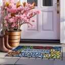 CHICHIC Colorful Welcome Door Mat, Welcome Mat 24x 36 Inch Front Doormat Outdoors for Home Entrance Outdoors Mats for Outside Entry Way Doormat, Heavy Duty Non Slip Rubber Back Low Profile