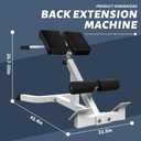 Roman Chair Back Extender - Angle & Height Dual Adjustable Hyperextension Bench for Home Gym - Adjustable Back Exercise Machine Fitness Equipment