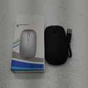 Wireless Bluetooth Mouse Rechargeable Laptop Mice with LED Lights Silent Slim Use(BT5.2 and 2.4G Portable USB) Dual Mode Computer Mouse for Laptop/iPad/Tablet/Apple/Computer/Mac (Black)