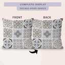 Vintage Boho Moroccan Pillow Cover 18x18, Moroccan Decor for Home, Neutral Traditional Modern Art Decorative Throw Pillow Cover for Home Room Bedroom Decor (Nature6)