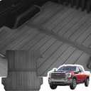 Truck Bed Mats, Compatible with 2019-2024 Chevy Silverado 1500 / GMC Sierra 1500 Accessories 5.8Ft Bed Mat, All Weather TPE Truck Bed Liner, Pickup Car Bed Cargo Mat