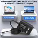 12V 3A Laptop Charger Replacement Compatible with Naclud 15.6 Inch X15 Laptop, Power Cord AC Adapter Fit for Naclud-X15 15.6" Laptop Quad-Core Celeron N5095, Power Supply for FUNYET Duetbook 14 NY-01