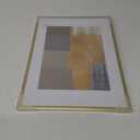 12x16 inch Metal Picture Frame - 12 x 16 Thin Aluminum Photo Frames with 9x12 Removable Mat - High Definition Plexiglass - Vertical and Horizontal Display - Wall Hook Hanging Hardware Included - Gold, Set of 1 (12x16in, 1Pack)