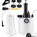 3L Brake Fluid Bleeder Kit w/ 1L Catch Bottle, Pressure Brake Bleeding Tool, Manual Power Bleeder Pump for Flush Brakes and Clutch System, Upgraded Adapters (43.5/45/49.5/50.7mm) for Master Cylinders