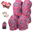 Soft-Style Kids Knee and Elbow Pads with Bike Gloves, Flexible Impact-Resistant Gear for Ages 2-11, Designed for Balance Bikes, Roller-Skating, and Skateboarding Small
