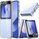 JETech Case for Galaxy Z Flip 7 FE 2025 / Z Flip 6 2024, Crystal Transparent Hard PC Shell, Anti-Scratch Shockproof Slim Protective Phone Cover (Clear)