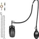 2 Inch Inflatable Pipe Plug Balloon Kit with Extension Hose,Safety Chain & Pump, Rubber Sewer Test Ball for Drain Blocking, Plumbing Pressure Testing/Leak Detection(Fits 1.8"-2.2" Pipes)