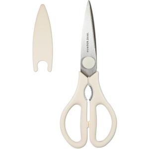 Kitchen Scissors for Food, HUNTER.DUAL Heavy Duty Come Apart Poultry Shears for Cooking, All Purpose for Cutting Chicken, Meat, Fish & Vegetables (Cream, 8.35 Inch)