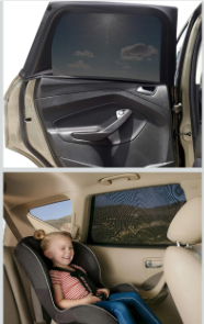 ar Window Sun Shade Cover -2 Pack Breathable Mesh Rear Side Window Shade Sunshade UV Protection for Baby Kids Pet Size XL