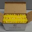 Candle Charisma 50 Yellow Spell Candles - 4" Unscented Paraffin Chime Candles, Smokeless & Dripless, Colored Candles, Long Burn Time 1/2 Inch Taper Candles for Rituals, Witchcraft and Parties