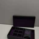 DND Dice Tray & Tower Storage Box, 4 in 1 D&D Dice Holder Case (Dice Rolling Tray, Dice Roller Tower, Dice & Miniature Storage), Great RPG Accessories Gifts for Dungeons and Dragons MTG DM & Player (Purple)