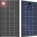 JJN Bifacial 200 Watt Solar Panel 12V 10BB Monocrystalline Solar Panels High Efficiency Solar Module for RV Home Battery Charging Farm Trailer Camper Marine Off Grid System Single Piece