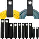 Heavy-Duty Storage Straps (Assorted 10 Pack) - Extension Cord Storage, Organizer, Cord Wrap Keeper, Cable Straps for Tools, Hoses, Rope, RV, Workshop and Garage Wall Storage and Organization