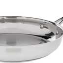 Cuisinart 10Inch Open Skillet, Stainless Steel Skillet Large Kitchen Pan, Dishwasher Safe, Compatible with Induction, Electric, Gas Cooktops, Oven Safe Saucepan, Cool Grip Handles