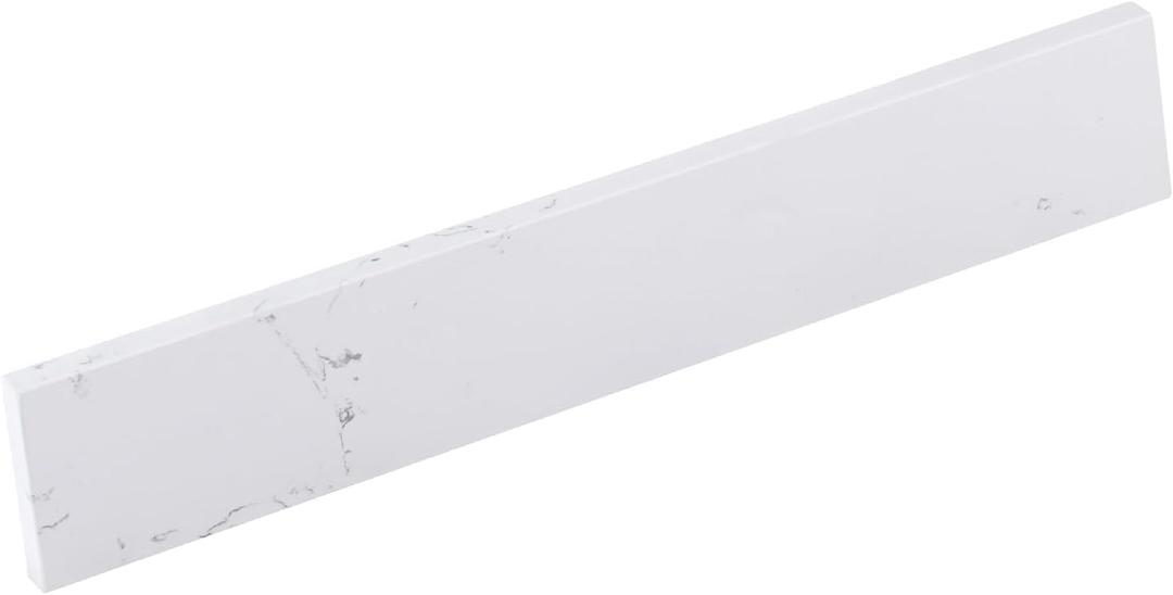 21 in. W x 4 in. H Engineered Stone Sidesplash for Bathroom Vanity Sink Top in Carrara White