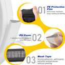 Weather Stripping Door Seal Strip for Door Frame,Window Insulation for Winter, Exterior Doors Soundproofing Gap Filler,Window Sealer Weather Stripping,Foam Windows Draft Stopper (White,2pcs196")