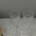 6 Pack Plastic Flower Vases Bulk, Small Clear Modern Ribbed Bud Vase for Centerpieces Wedding Home Decorations, Holder for Flower Plants Bouquet, 4.7 Inches