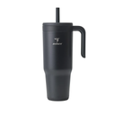 REDUCE Chiller Vacuum Insulated 40 oz Tumbler with Spill-Proof Silicone Straw - Sustainable Tritan Lid with Water Intake Markers - Soft Sit Base Travel Mug - Dishwasher Safe - Phantom