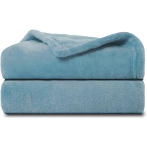 NANPIPER Baby Blankets, Super Soft Fleece Fuzzy Blanket for Toddler, Luxury Cozy Lightweight Microfiber Plush Blanket-Throw Size 30"x40",Light Blue (Small)
