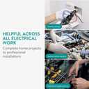 Navaris 25-in-1 Electrician's Multitool - Multi-tool w Pliers Wire Cutter Wrench - Anti-Rust Cr-V Steel Construction - Ergonomic Handle - Multitools & Accessories for Electricians