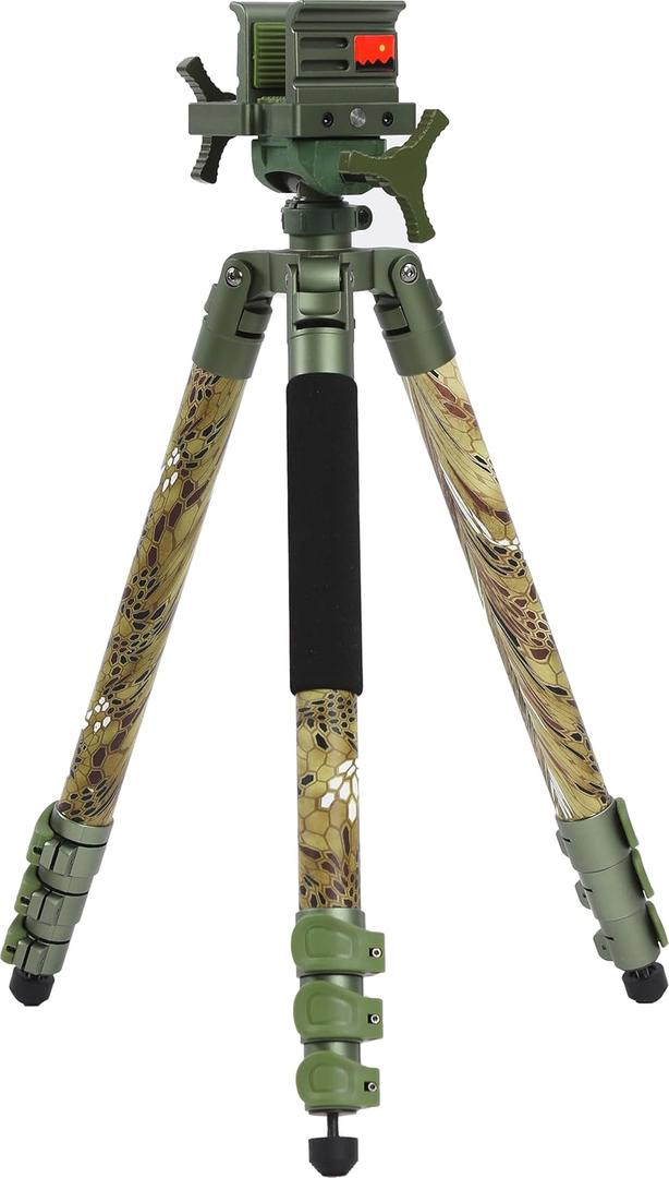 Forest Camouflage Tripod with Durable Aluminum Frame, Lightweight, Stable Design, Bubble Level, Adjustable Legs, and Hands-Free Operation for Hunting, Shooting, and Outdoors (Snakeskin Camo) Forest Camouflage Tripod with Durable Aluminum Frame, Lightweight, Stable Design, Bubble Level, Adjustable Legs, and Hands-Free Operation for Hunting, Shooting, and Outdoors (Snakeskin Camo)