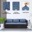 SUKAIKEQA Outdoor Cushion Covers Set,8PCS Patio Furniture Couch Seat Slipcovers, Replacement for Sofa Sectional Chair(Cover，Only)