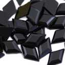 11x18mm Flat Back Diamond Acrylic Rhinestones Plastic Gems for Jewelry Making Costume Jewels Cosplay Embelishments - 35 Pieces (Jet Black H101)