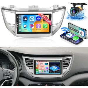 6+128G Radio for Hyundai Tucson 2015 2016 2017 2018 Car Stereo Upgrade 8 Core Android 13 9'' Touch Screen CarPlay Android Auto Bluetooth GPS Navigation AHD Backup Camera