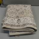 2x6 Hallway Washable Runner Rug : Vintage Soft Kitchen Laundry Runner with Non Slip Backing Farmhouse Entryway Living Room Floor Mat Stain Resistant Carpet for Bedroom Bathroom Distressed Beside Rug (Beige)