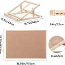 Becko US Puzzle Board with 4 Angle Adjustable Bracket/Stand, Wooden Puzzle Table with Premium Smooth Flannel Surface, Lightweight & Portable, Used Horizontally/Vertically for 1500 Piece Jigsaw Puzzles