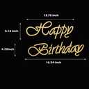 Happy Birthday Neon Sign - 16.5x10inch Custom Neon Sign for Wall Decor, Happy Birthday Light Up Sign Backdrop with Dimmable Switch for Bar Backyard Garden Party Best Kids Gift (Warm White)