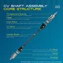 66-7333 Front Left CV Axle Shaft Assembly For VW Jetta 05-18