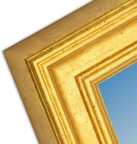 EKMAX Ornate Gold Picture Frame 8.5 x 11 Inch, Vintage-Style Photo Display, Decorative Frame for Wall or Tabletop