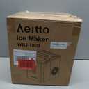 Aeitto Ice Makers Countertop, 9 Ice Cubes Release in 6 Mins, 26Lbs/24H, 2 Sizes of Bullet Ice Machine,Self-Cleaning Portable Ice Maker with Ice Scoop and Basket for Home Kitchen Office Bar RV, White