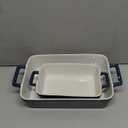 KOOV Bakeware Set, Ceramic Baking Dish, Rectangular Baking Pans Set, Casserole Dish for Cooking, Cake Dinner, Kitchen, Wrapping Upgrade, 12 x 8.5 Inches, 3-Piece (Gradient Blue)