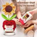 Gossby Appreciation Gift for Women - Handmade Positive Apple Crochet - Thank You for Listening - Thank You, Christmas, Birthday, Positive Gift for Teacher, Mom, Friend, Coworker - Knitted Decor