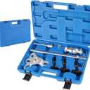 Rear Axle Bearing Puller Tool Kit & Slide Hammer Set, Heavy-Duty Axle Seal & Bearing Remover with Slide Hammer Yoke, 3 Adapters (1-1/4" to 2-7/8" IDs), Premium Automotive Repair Tool