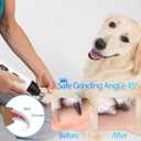 Nail Grinder for Dogs Rechargeable USB Charging Pet Nail Grinder for Dogs and Cats N-ail Trimmer with LED Light & 3 Speeds(1+2*Replacement Head)