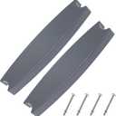 2 Pcs Pool Ladder Steps Replacement 18 Universal Heavy Duty Molded Plastic Ladder Rung Step with 4 Pcs Stainless Steel Bolts for Inground and Above Ground Pools (Gray)