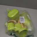 Hanging Small Pet Feeder and Water Dispenser, 1L Auto Cat Food Bowl and 0.8L Water Bottle Dispenser, Auto Gravity Pet Feeder and Waterer Set for Puppy, Kitten, Rabbit and Small Pets (Green)