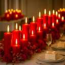 36 Pcs Red Pillar Candles Bulk SetHurricane Candles3 Different Lengths (12 Each)Dripless Unscented SmokelessGives You a Better Atmosphere When Organizing Wedding or Event Party.