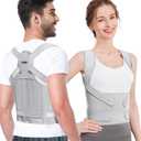 Fit Geno Adjustable Back Brace for Men & Women: Full Back Support for Posture Correction & Pain Relief  Helps with Scoliosis, Hunchback & Spine Alignment (Large)