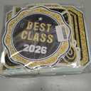 2026 Graduation Decorations Yard Signs 10PCS Black and Gold Congrats Grad Lawn Decorations with Stakes, Graduation Party Supplies, Large Outdoor Graduation Party Decor for High School & College