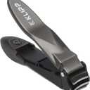 Nail Clippers for Men with Catcher - KLIPP Heavy Duty Razor-Sharp Self-Collecting Nail Cutter, Ergonomic Lever for Fingernails & Toenails, Ideal Gift for Men & Grooming Gifts Includes Ziplock Pouch