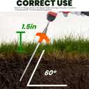 20 Pack 8" Screw in Tent Stakes Heavy Duty, Glow in The Dark Metal Stakes with Hex Head Driver, Ground Anchors for Camping, Patio, Awning, Canopy, and Windy Conditions