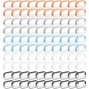 100 Pcs Clear Makeup Bags Bulk Graduation/Dad Gifts Bag Tsa Approved Toiletry Bag for Travel Transparent Cosmetic Bag PVC Waterproof Travel Small Pouches with Zipper for Men and Women (Multicolor)